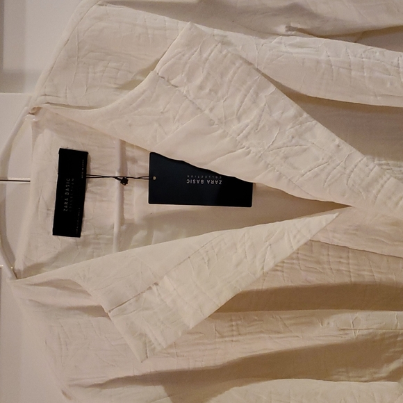 NWT Zara Textured White Coat - Picture 7 of 8